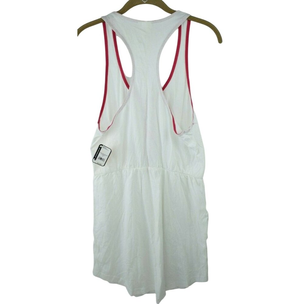 ORageous Womens Size L White Henley Racer Tank Swimsuit Coverup New with Tags - Picture 2 of 5